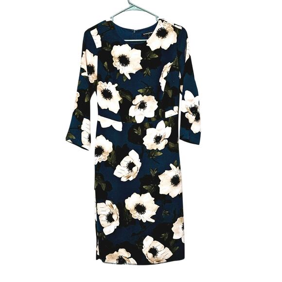 Banana Republic Dresses & Skirts - Banana Republic Sheath Dress Women's Size 0 Green Floral Office Cocktail Work